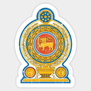 Sri Lanka - Vintage Style Design Sticker